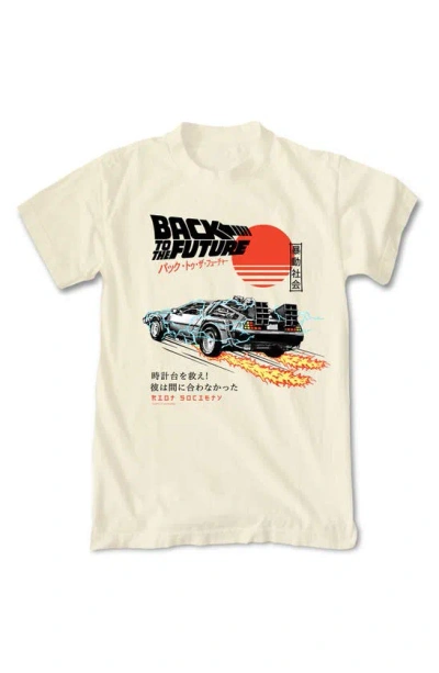 Riot Society Back To The Future Kanji Graphic T-shirt In Cream