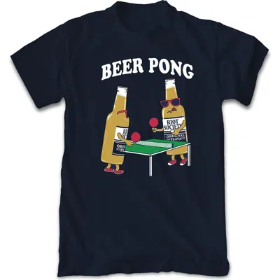 Riot Society Beer Pong Graphic T-shirt In Blue