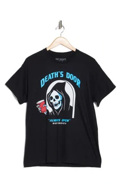 Riot Society Deaths Door Cotton Graphic T-shirt In Black