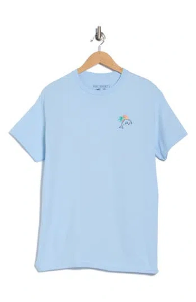 Riot Society Dolphin Embroidered Cotton T-shirt In Blue