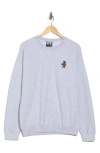 Riot Society Embroidered Bear Crewneck Sweatshirt In Grey