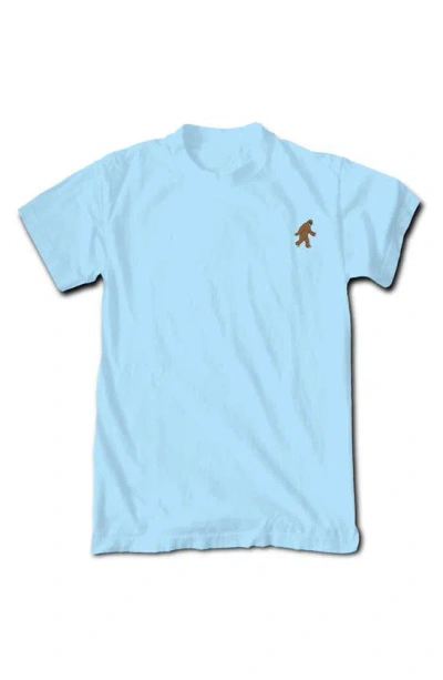Riot Society Embroidered Bigfoot Cotton T-shirt In Light Blue