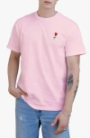 RIOT SOCIETY RIOT SOCIETY EMBROIDERED ROSE COTTON T-SHIRT