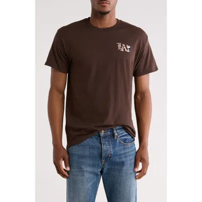 Riot Society La Peanuts Cotton Graphic T-shirt In Brown