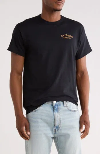 Riot Society Los Angeles Cotton Graphic T-shirt In Black
