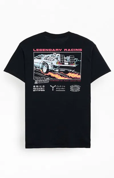 Riot Society Men's Back To The Future Racing T-shirt In Black