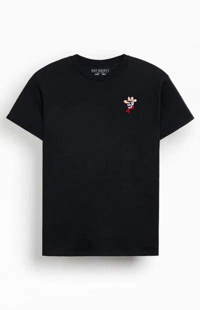 Riot Society Men's Cowboy Skull T-shirt In Black In Blue