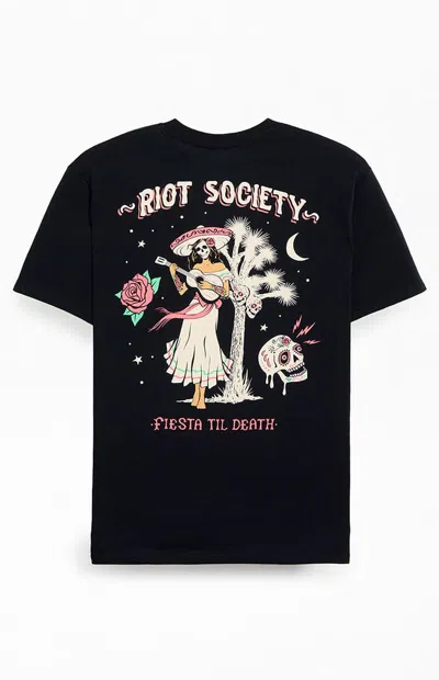 Riot Society Men's Fiesta Till Death T-shirt In Black