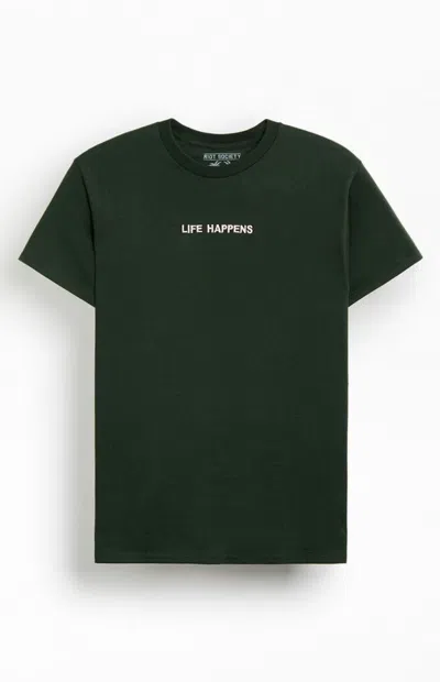 Riot Society Men's Life Happens T-shirt In Green