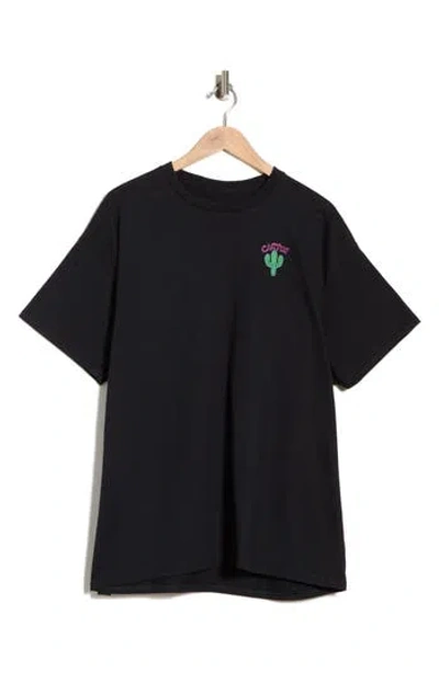 Riot Society Neon Cactus Cotton Graphic T-shirt In Black