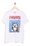 Riot Society Paws Kanji Cotton Graphic T-shirt In White