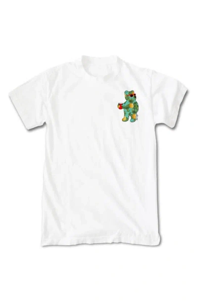 Riot Society Pineapple Bear Cotton Graphic Tee In White