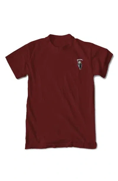 Riot Society Reaper Graphic T-shirt In Burgundy