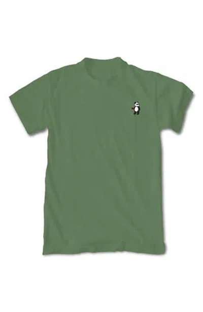 Riot Society Riot Panda Graphic Emblem T-shirt In Green
