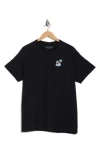 Riot Society Shark Head Palm Embroidered Cotton T-shirt In Black