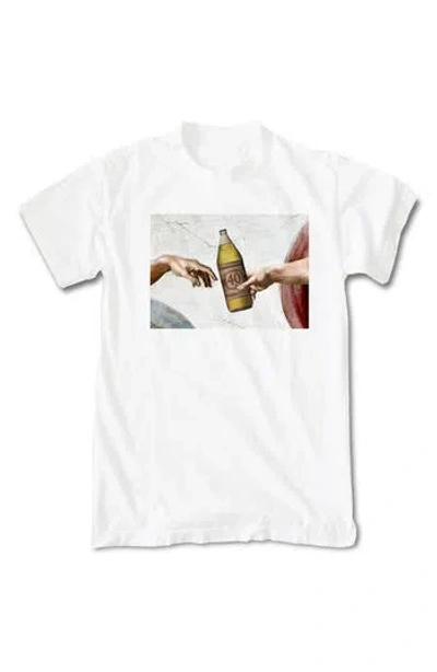 Riot Society The Creation Of Adam Graphic T-shirt In White
