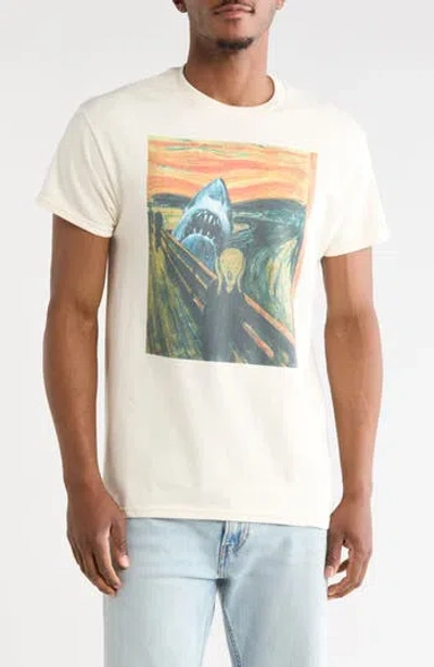 Riot Society The Scream Jaws Graphic T-shirt In White