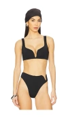 Riot Swim Bri Bikini Top In Black