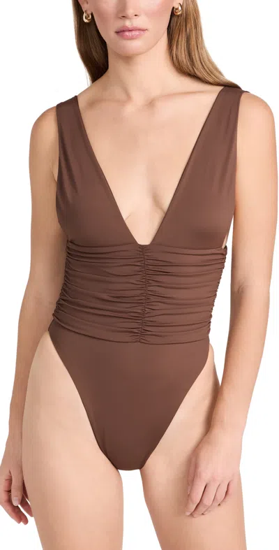 Riot Swim Echo One Piece Chocolate Xs