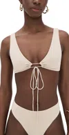 Riot Swim Fox Top Coconut In White