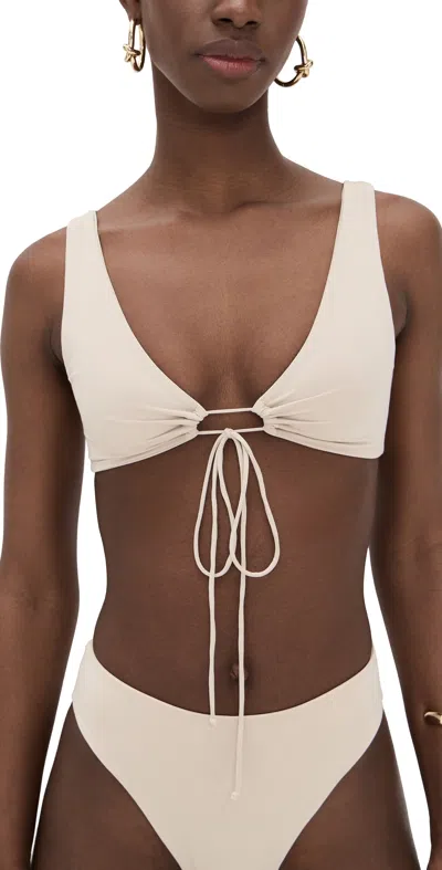 Riot Swim Fox Top Coconut In White