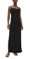 Riot Swim Monroe Side Split Maxi Dress Black In Black