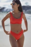 Riot Swim Pico Bikini Top In Red
