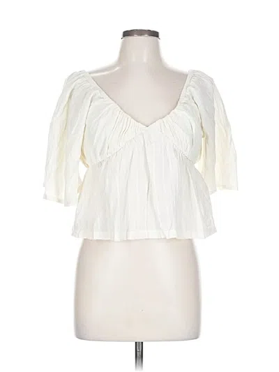 Pre-owned Rip Curl 3/4 Sleeve Blouse In White