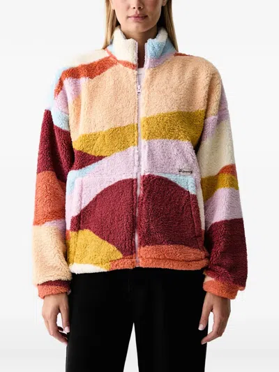 Rip Curl Abstract-pattern Fleece Jacket In Multi
