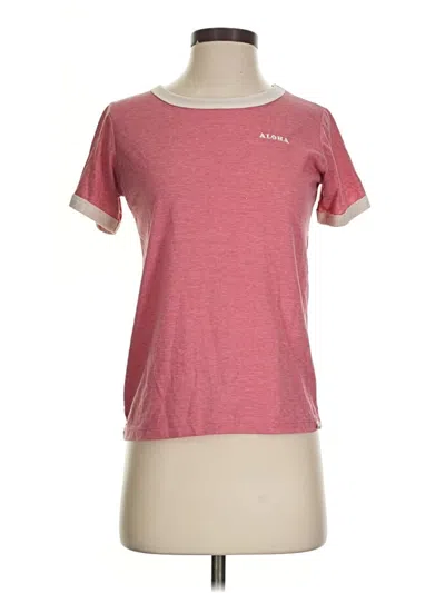 Pre-owned Rip Curl Active T-shirt In Pink