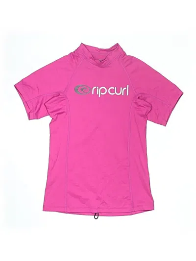 Pre-owned Rip Curl Kids' Active T-shirt In Pink