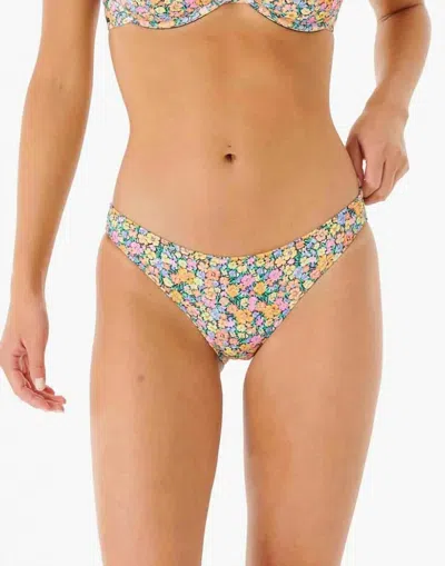Rip Curl Afterglow Floral Bikini Bottom In Green Multi
