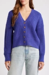 Rip Curl Afterglow V-neck Cardigan In Wild Berry Blue