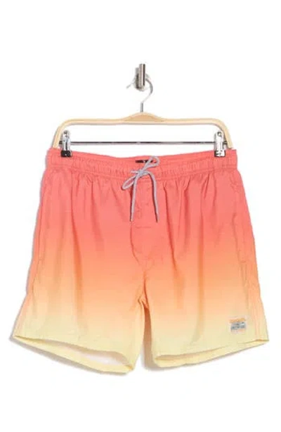 Rip Curl Alcion Ombré Volley Swim Shorts In Vintage Yellow