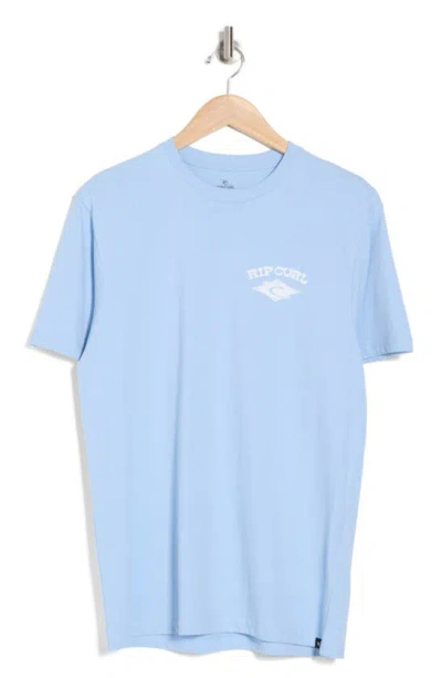 Rip Curl Alignment Cotton Graphic T-shirt In Powder Blue