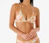 Rip Curl Always Summer Cross-back Triangle Top In Gold In Gold