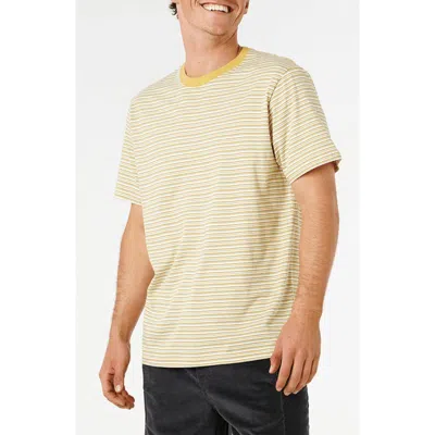 Rip Curl Aots Stripe T-shirt In Brown