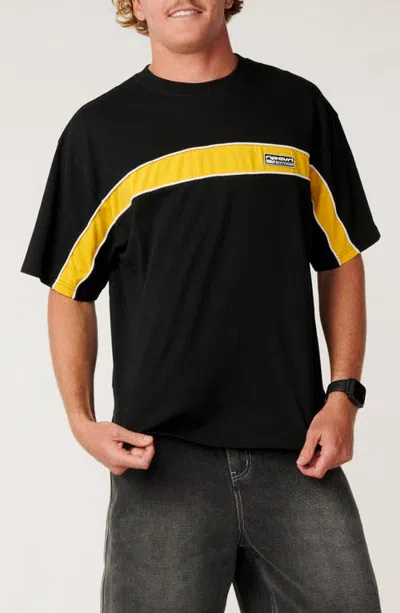 Rip Curl Archive 69 Panel Cotton T-shirt In Black