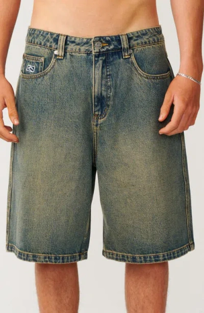 Rip Curl Archive Dirty Denim Shorts In Blue