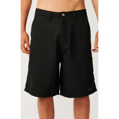 Rip Curl Archive Oversize Pinstripe Shorts In Black