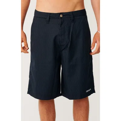 Rip Curl Archive Oversize Pinstripe Shorts In Blue