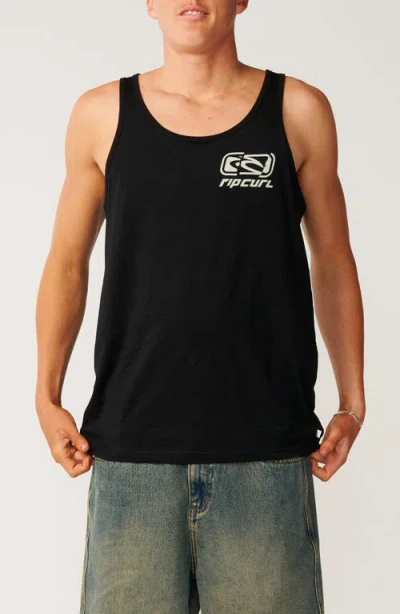 Rip Curl Archive Ripped Graphic Cotton Tank In Black