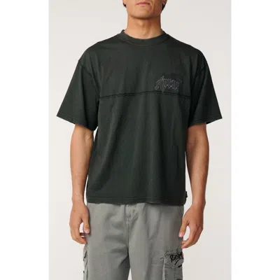 Rip Curl Archive Rota Logo T-shirt In Washed Black