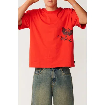 Rip Curl Archive Skull Cotton Graphic T-shirt In Red