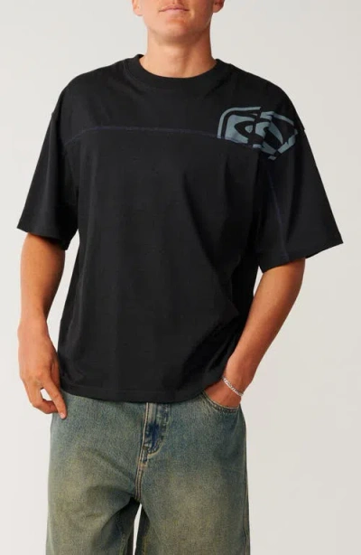 Rip Curl Archive Thrashed Cotton Graphic T-shirt In Black