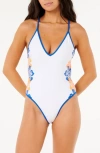 Rip Curl Artist Of The Search Cody Welsh One-piece Swimsuit In White