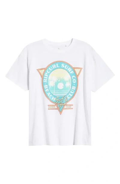 Rip Curl Beach Club Graphic Heritage Tee In White