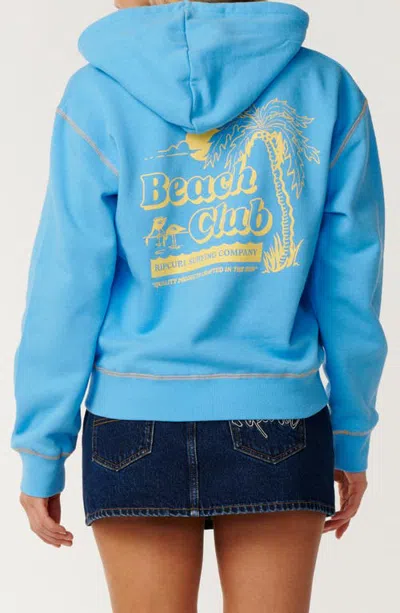 Rip Curl Beach Club Graphic Hoodie In Blue