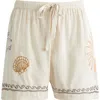 Rip Curl Beach Party Embroidered Shorts In Off White