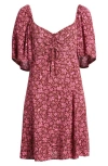 Rip Curl Beach Party Flutter Sleeve Minidress In Hot Pink